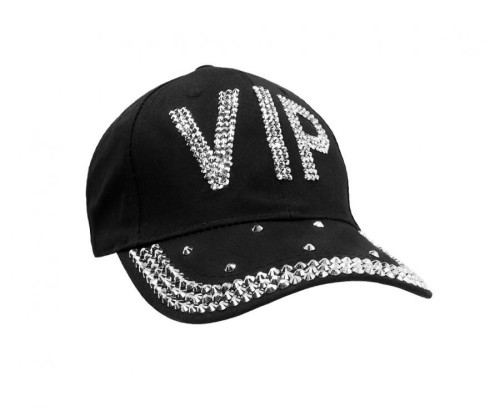 Czapka z Daszkiem VIP z Diamencikami – Stylowa i Błyszcząca