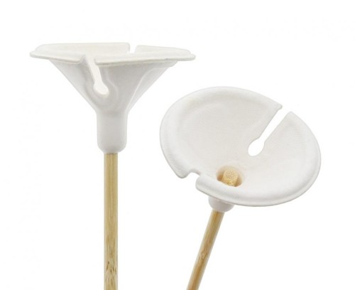 Patyczki z Zatyczkami do Balonów 4x300 mm – 100 szt. | Bambus + Papier