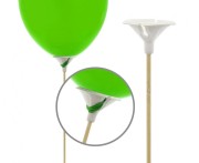 Patyczki z Zatyczkami do Balonów 4x300 mm – 100 szt. | Bambus + Papier