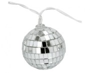 Girlanda LED z Kulami Disco 140 cm – Srebrna Dekoracja Imprezowa