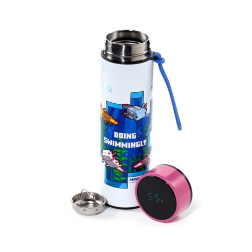 Butelka termiczna Minecraft Axolotl – 450 ml z termometrem i sitkiem  (1).jpg