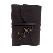 Notes skórzany retro – Róża Wiatrów, 200 stron, styl marynistyczny  (5).jpg