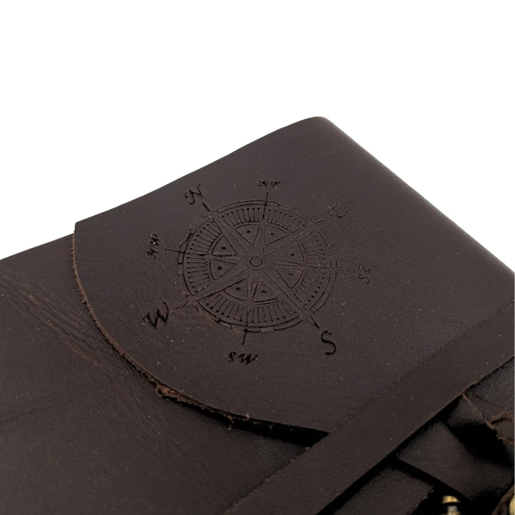 Notes skórzany retro – Róża Wiatrów, 200 stron, styl marynistyczny  (6).jpg