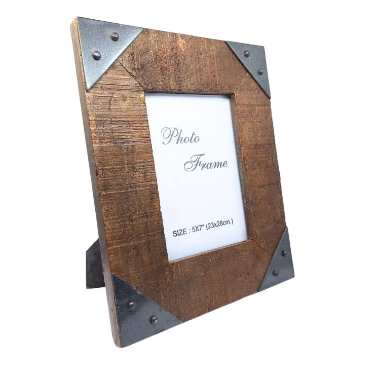 Drewniana ramka na zdjęcia 13×18 cm – vintage, postarzane drewno mangowe  (2).jpg