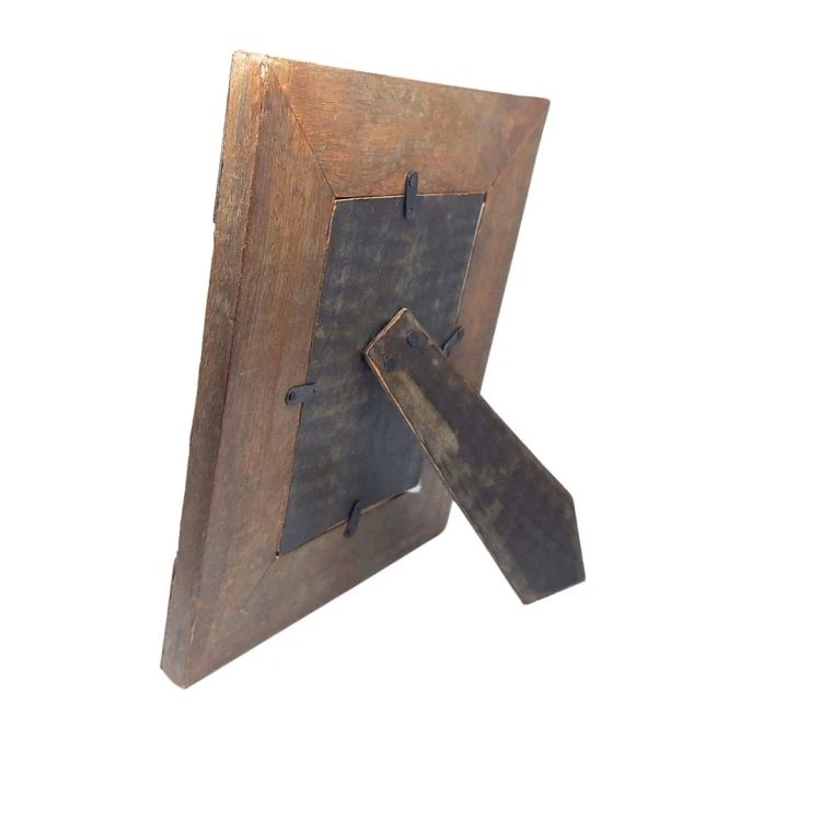 Drewniana ramka na zdjęcia 13×18 cm – vintage, postarzane drewno mangowe  (4).jpg