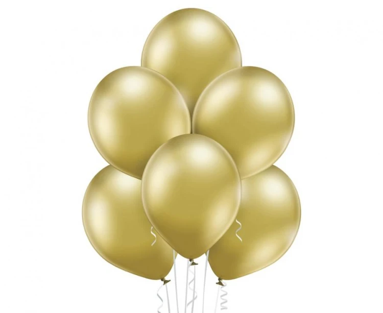 Balony Belbal B105 12" chromowane złote – 50 szt., Glossy Gold