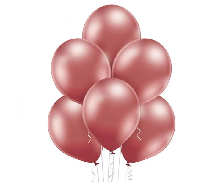 Balony Belbal B105 12" chromowane różowo-złote – 50 szt., Rose Gold