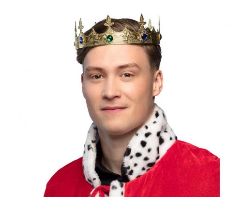 Korona metalowa Royal złota – uniwersalny rozmiar, Boland