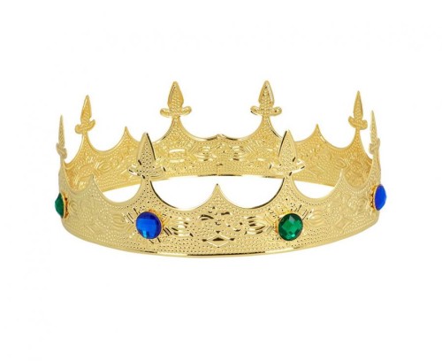 Korona metalowa Royal złota – uniwersalny rozmiar, Boland