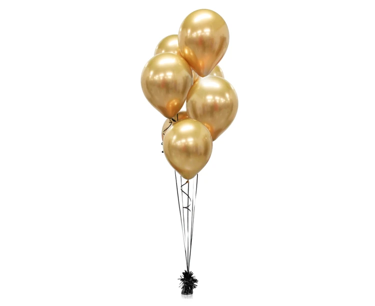 Balony złote chromowane 30 cm – 50 szt. Beauty&Charm Godan