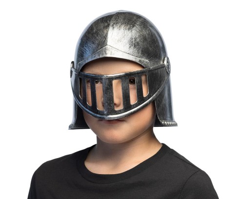 Hełm Rycerza Deluxe dla Dzieci – Kostiumowy, Srebrny | Boland