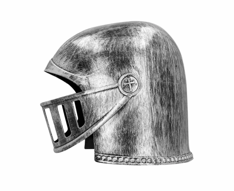 Hełm Rycerza Deluxe dla Dzieci – Kostiumowy, Srebrny | Boland