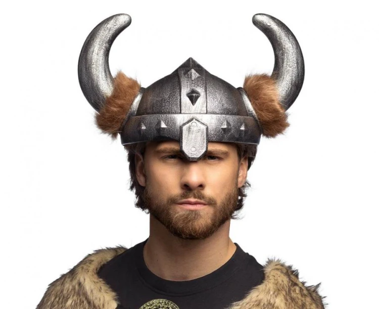 Hełm Wikinga z Rogami i Futerkiem – Dla Dzieci i Dorosłych | Boland