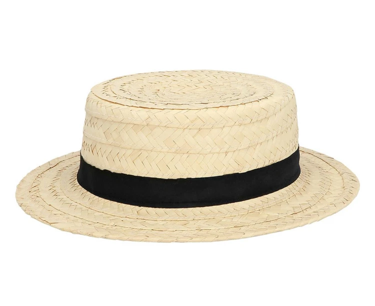 Kapelusz Słomkowy Elegancki Chevalier z Czarną Wstążką | Uniwersalny