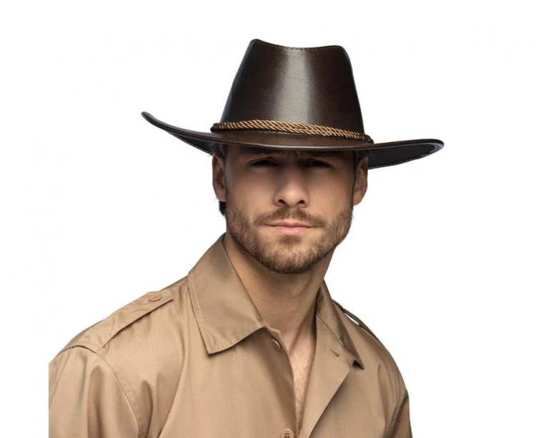 Kapelusz Kowbojski Brązowy – Uniwersalny Rozmiar | Boland