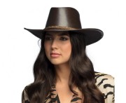Kapelusz Kowbojski Brązowy – Uniwersalny Rozmiar | Boland