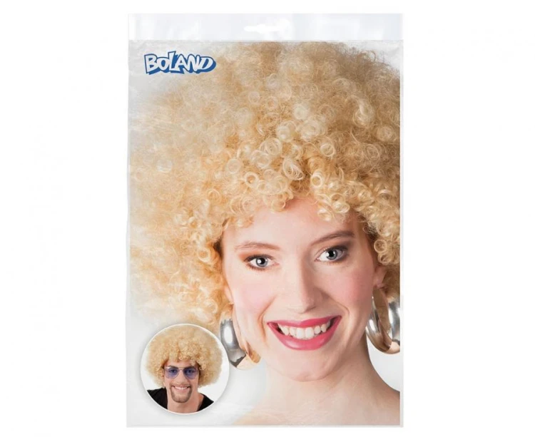 Peruka Afro Blond – Uniwersalny Rozmiar, Stylowa i Ekstrawagancka