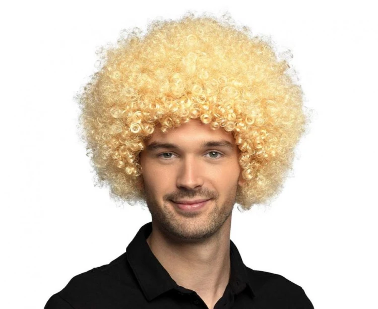 Peruka Afro Blond – Uniwersalny Rozmiar, Stylowa i Ekstrawagancka