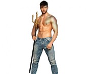 Trójząb Neptuna 138 cm – Rekwizyt Morski, Czarny z Złotym Akcentem