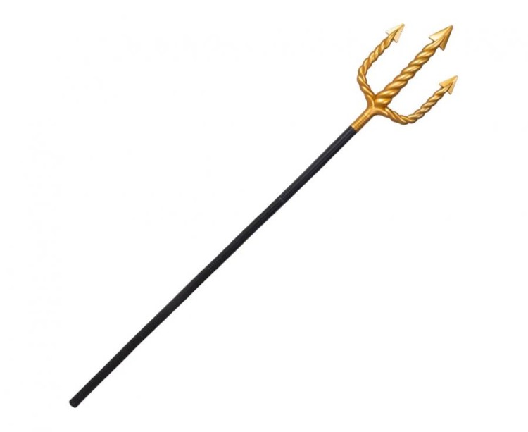 Trójząb Neptuna 138 cm – Rekwizyt Morski, Czarny z Złotym Akcentem