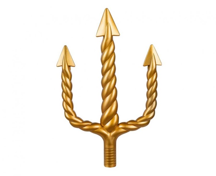 Trójząb Neptuna 138 cm – Rekwizyt Morski, Czarny z Złotym Akcentem