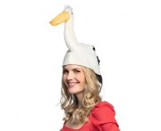 Czapka Bocian – Śmieszna Czapka Imprezowa | Uniwersalna | Boland