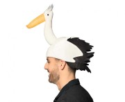 Czapka Bocian – Śmieszna Czapka Imprezowa | Uniwersalna | Boland