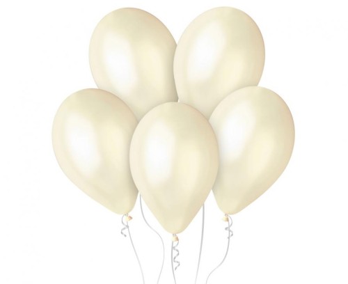 Balony Gemar 12" Kość Słoniowa GM110 – 100 szt. Metaliczne