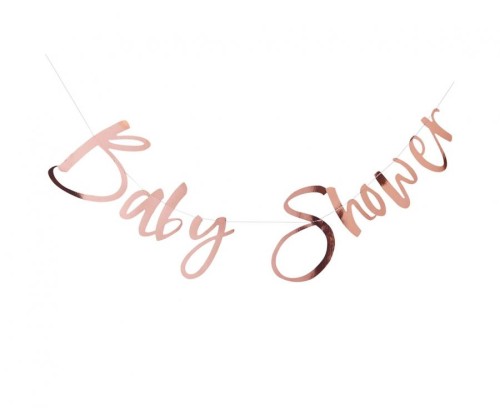 Papierowa girlanda Baby Shower różowo-złota, 150 cm – Amscan