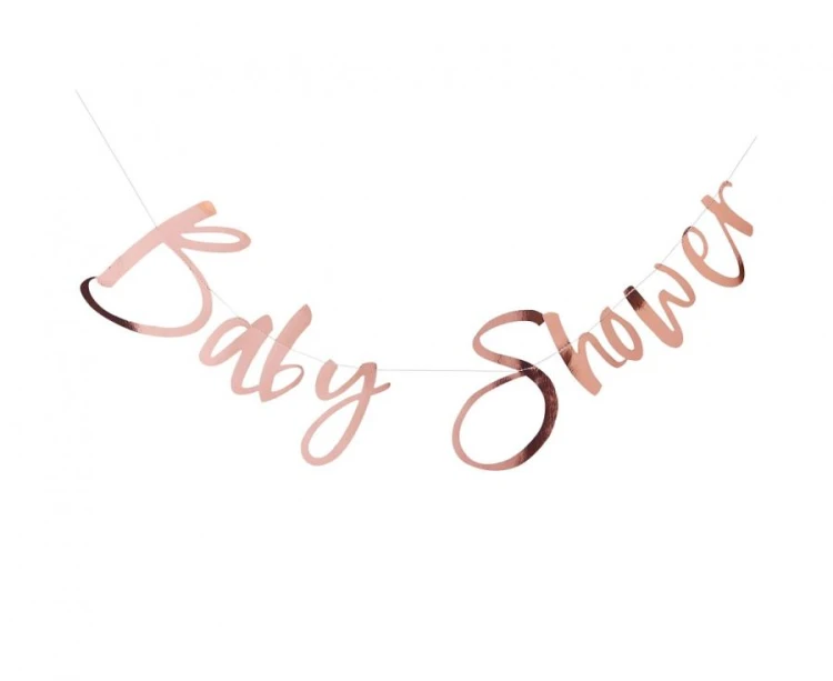 Papierowa girlanda Baby Shower różowo-złota, 150 cm – Amscan