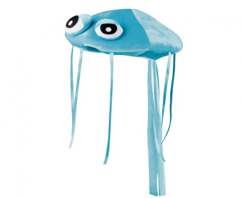 Zabawna czapka Meduza Boland niebieska z białymi akcentami, uniwersalna