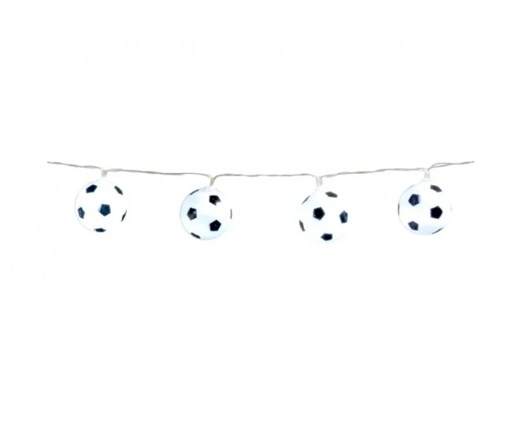 Girlanda LED Boland 140 cm z lampkami piłek – biała i czarna