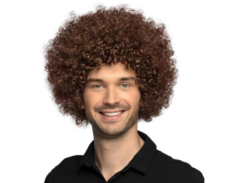 Peruka Afro Brązowa Boland, uniwersalny rozmiar, stylowa i elegancka