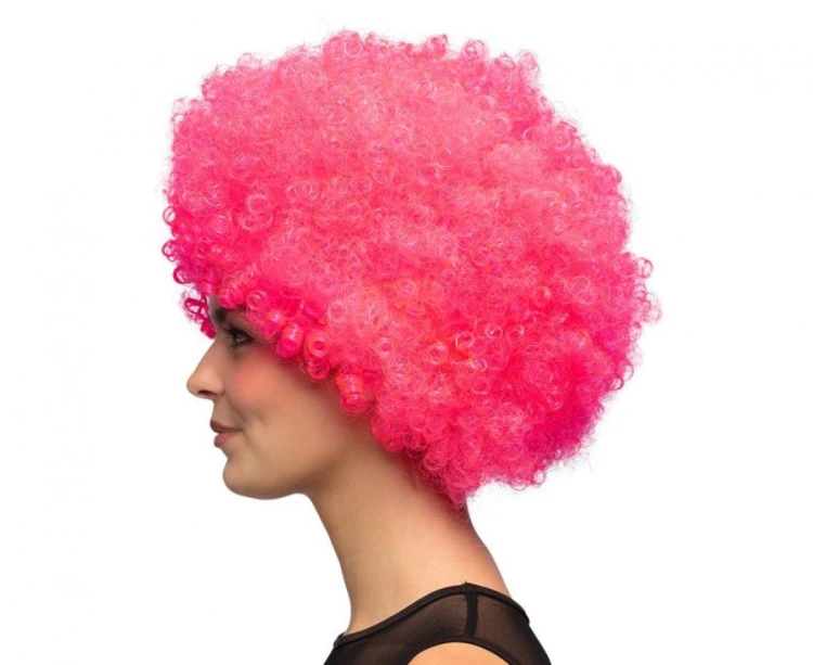 Peruka Afro Boland, różowa – uniwersalny rozmiar, intensywne kręcone włosy