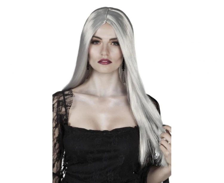 Peruka Czarownicy Siwa – Uniwersalny rozmiar, idealna na Halloween