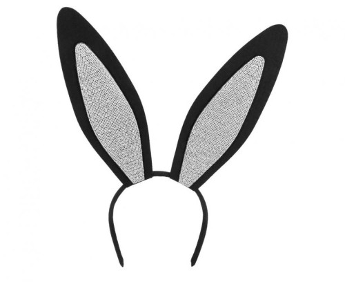 Diadem Królik Diamond Boland czarno-srebrny, uniwersalny rozmiar