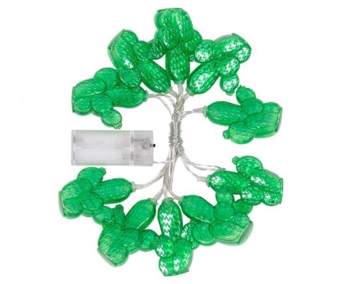 Girlanda LED Kaktusy Boland 140 cm – zielona dekoracja na imprezę