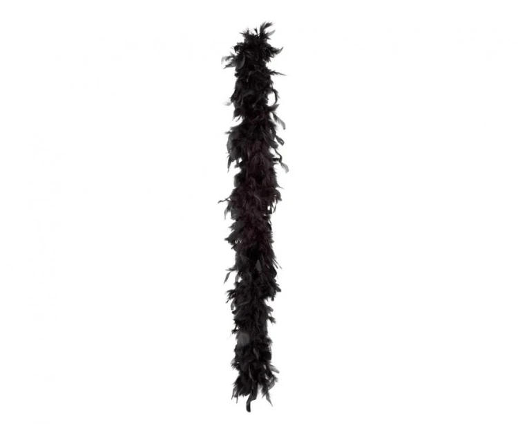 Czarne boa z piór 180 cm – elegancki dodatek na imprezy i sesje zdjęciowe