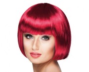 Peruka rubinowo-czerwona – intensywny kolor, uniwersalny rozmiar