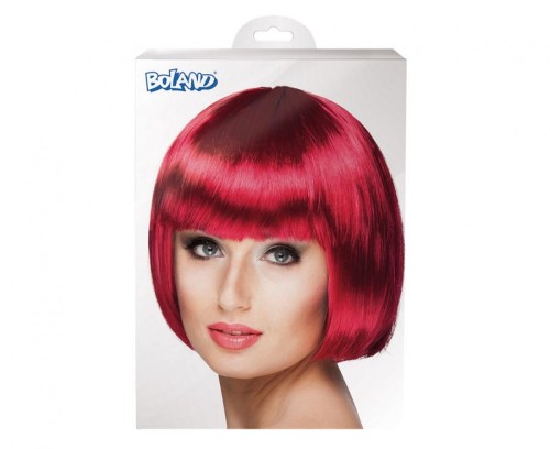 Peruka rubinowo-czerwona – intensywny kolor, uniwersalny rozmiar