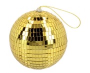 Złota kula disco 15 cm – elegancka dekoracja na każdą imprezę