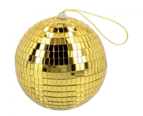 Złota kula disco 15 cm – elegancka dekoracja na każdą imprezę