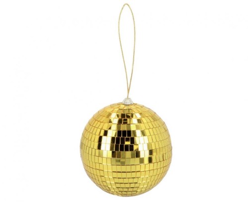 Złota kula disco 15 cm – elegancka dekoracja na każdą imprezę