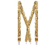 Złoty Zestaw Imprezowy dla Mężczyzny – Szelki, Muszka, Okulary