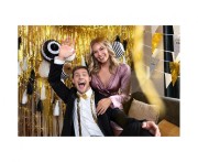 Złoty Zestaw Imprezowy dla Mężczyzny – Szelki, Muszka, Okulary