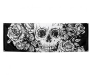 Banner Czaszki 220x74 cm – Dekoracja na Imprezę, Boland