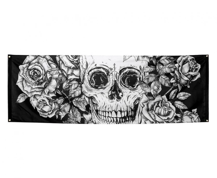Banner Czaszki 220x74 cm – Dekoracja na Imprezę, Boland