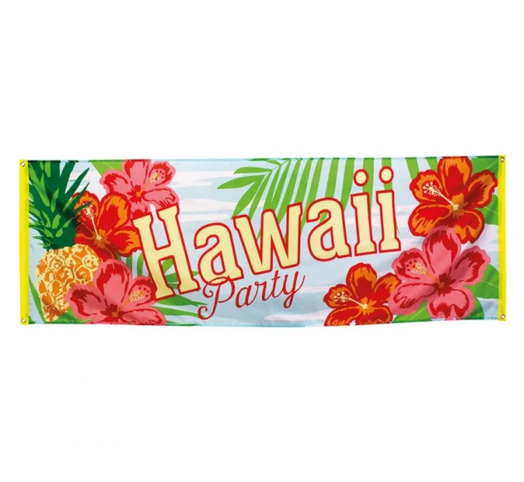 Banner "Hawaii Party" 220x74 cm – Dekoracja Imprezowa, Poliester