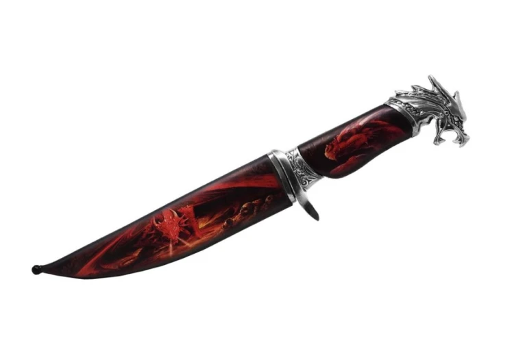 Sztylet Dekoracyjny Smok – Fantasy Broń Kolekcjonerska 35 cm  (1).jpg