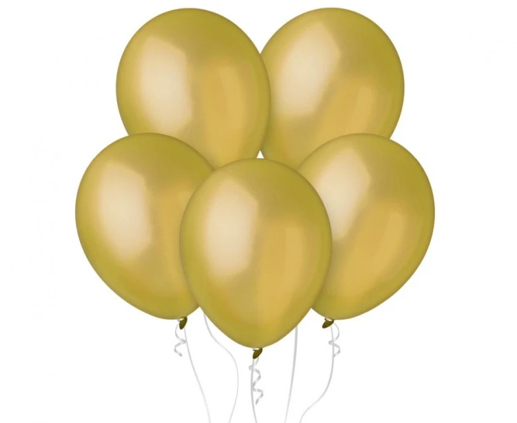 Balony Metaliczne Złote 11” (28 cm) – 100 sztuk, Klasyczna Elegancja